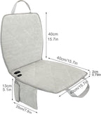 Portable Heated Seat Cushion (No Power Bank) - Premium Heated Camping Chair Pad, Foldable Heated Stadium Seat for Bleachers, USB Powered for Sports & Concerts - Grey
