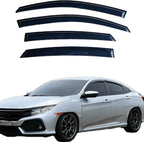 Tape On Window Visors Rain Guards Compatible with 2016-2021 Honda Civic Sedan,Side Vent Visor Window Deflector Shade,Truck Accessories-4pcs