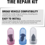 100 Pcs Tire Repair Kit, Rubber Screw Tire Plugs with 3 Sizes and Screwdriver, Essential for Cars, Trucks, Motorcycles, and ATVs Puncture Repair