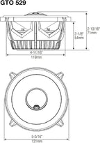 GTO609C 270 Watts 6-1/2" Premium Car Audio Component Stereo Speaker System with Patented Plus One Woofer-Cone Technology