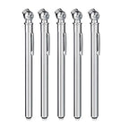 Pencil Tire Pressure Gauge (10-75PSI) Stainless Steel Body and Metal Made Nozzle 3 Measurements for Vehicles (5 Pack)