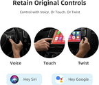 C5 2-in-1 Wireless CarPlay & Android Auto Adapter – Converts Factory Wired Connection to Wireless for Cars 2016+, Mini Plug & Play Car Play Dongle, OTA Update, USB C Cable, for iPhone & Android Phones