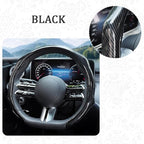 Car Steering Wheel Cover with Comfort Grip, 14.5-15" Carbon Fiber Laser Non-Slip Steering Wheel Protector, Cool Stylish Auto Interior Decor Accessories, Universal for Van SUV Sedan (Black)