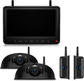 HD 4 Cameras Wireless RV Backup System, 7" Split-Screen Monitor, 2 Rear View + 2 Side Cameras, IR Night Vision Recording Waterproof Compatible with Furrion Pre-Wired RV Truck Trailer - DW7Y504