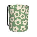 Vintage Groovy Flowers Car Trash Can Small Portable Car Garbage Bag for Back Front Seat RV's Camping Accessories
