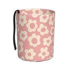 Vintage Groovy Flowers Car Trash Can Small Portable Car Garbage Bag for Back Front Seat RV's Camping Accessories
