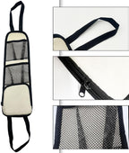Car Seat Side Storage Pocket, Car Multifunctional Seat Organizer Hanging Bag, Auto Mobile Phone Wallet Sunglasses Mesh Net Pocket, Auto Accessories for Cars SUVs Trucks (Beige, 1PCS)