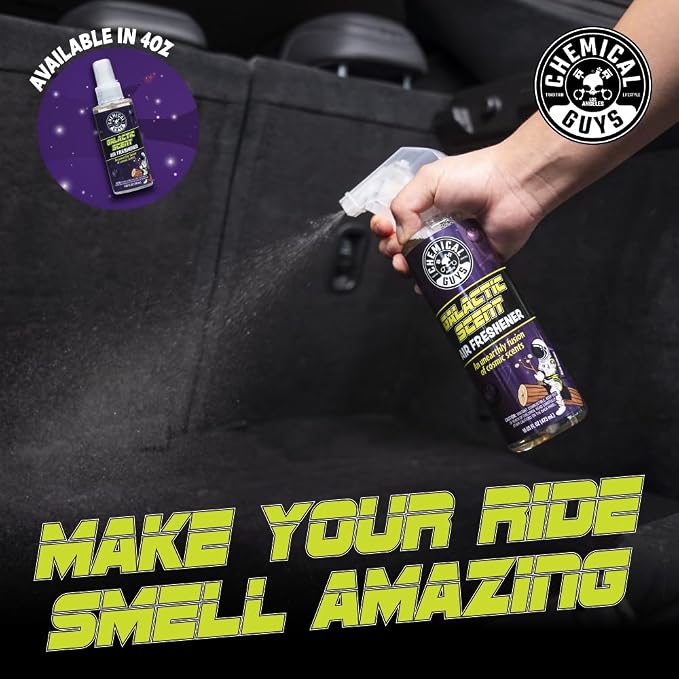 Galactic Scent Air Freshener and Odor Eliminator, 16 fl oz with 3 Pack of Hanging Air Fresheners (Great for Cars, Trucks, SUVs, RVs, Home, Office, Dorm Room & More) - HOL460