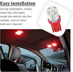 24PCS LED Interior Car Lights, T10 31mm 41mm Dome Bulb Kit, Red | 194 168 2825 DE3175 578 sockets, alloy PCB, output for map trunk license tag, plug in, automotive accessories