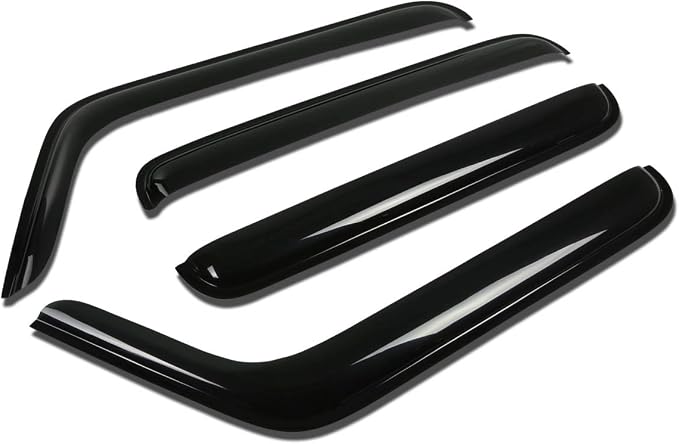 Rain Guards Tape-On fit for 2007-2014 Jeep Wrangler JK 4DR Window Visor Deflector 4pcs