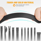 13PCS Nylon Trim Removal Tool Set for Bumper Fastener Rivet Clips Car Door Clip Panel Audio Video Dashboard Dismantle Black
