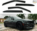 Tape-On Rain Guard 4-Piece for 2011-2020 Dodge Charger Windows Visor Shield Shade Smoke 94313