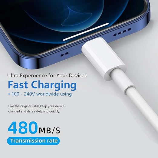 3 Pack Car Carplay Charger Cable for iPhone 16e 16 Pro Max/16 Pro/15 Pro/15 Plus 6.6 Ft USB A to USB C Fast Car Play Charging Cord, Carplay Charger Cable for iPad Pro/Air/5th/4th/Mini/Gen
