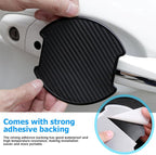 Mandark Car Door Handle Cup Scratch Protector, 4PCS 3D TPU Carbon Fiber Vehicle Door Bowl Sticker, Automotive Door Handle Paint Protective Film Cover Accessories, Universal for Most Cars (Medium)