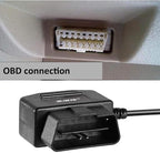 Universal OBD OBD2 Power Cable for Dash Camera 24 Hours Surveillance/Acc Mode with Switch Button, 3Pin OBDII Adapter Hardwire Charger Cable 12-26V to 5V 2.5A (Mini Curved Left Port) (2)