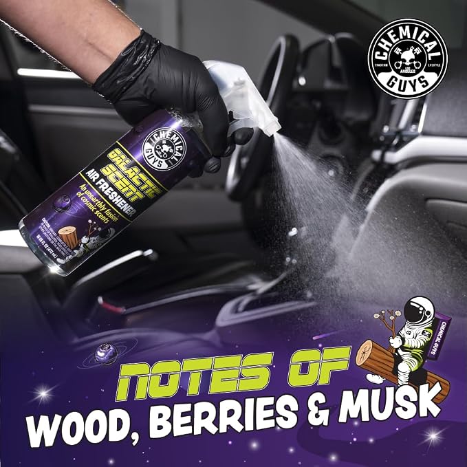 Galactic Scent Air Freshener and Odor Eliminator, 16 fl oz with 3 Pack of Hanging Air Fresheners (Great for Cars, Trucks, SUVs, RVs, Home, Office, Dorm Room & More) - HOL460