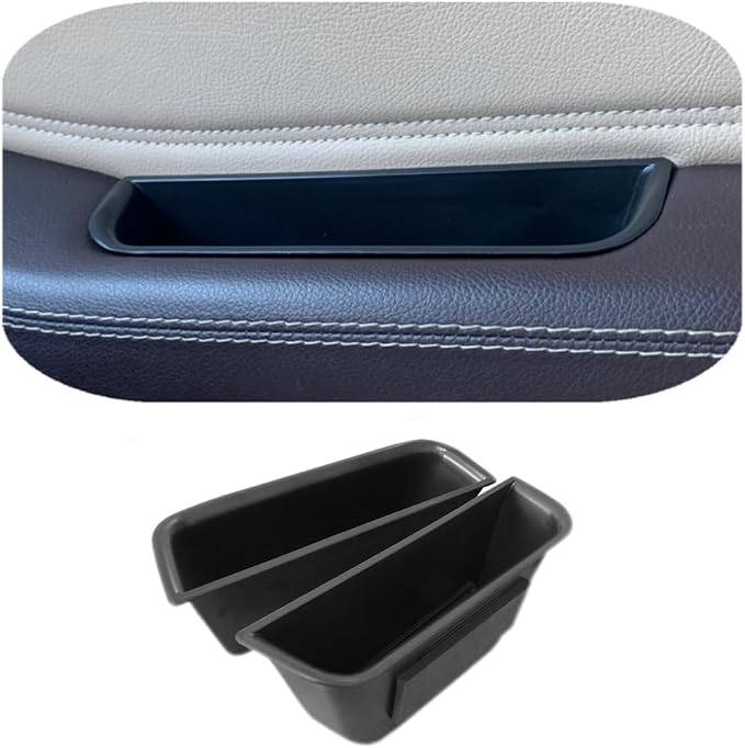 Front Row Door Side Storage Box Compatible with Mercedes-Benz ML-Class GL-Class 2012-2019 / GLE-Class GLS-Class 2017-2019 Armrest Phone Container Door Organizer Handle Pocket ABS Tray Insert