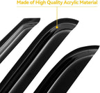 Window Rain Guards Visors for 2000-2006 Chevy Tahoe, Window Vent Wind Shades Deflectors for 00-06 GMC Yukon