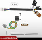 4 Pin Trailer Wiring Harness Kit 56225 Custom for 2005-2025 Nissan Frontier 2005 2006 2007 2008 2009 2010 2012 2013 2014 2015 Xterra 2005-2012 Pathfinder 2009-2012 Suzuki Equator