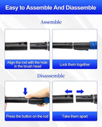 33 Inch Snow Brush and Ice Scraper for Car Windshield, Extendable Snow Scraper and Brush with Foam Grip for Truck SUV Vehicle Window - Blue