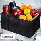 Trunk Organizer Car Basket for Car SUV Sedan Home Groceries | Trunk Storage Tote Organizer Small Collapsible Bins for Family House Groceries Snack Cleaning Tools First Aid Kit