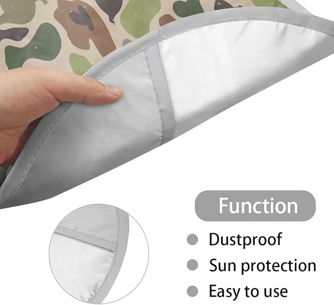 Duck Camo Steering Wheel Sun Shade Cover,Steering Wheel Sun Block Anti-Heat Aluminum Foil Steering Wheel Cover Steering Wheel Sun Heat Shield for SUV Truck Van