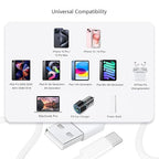 3 Pack iPhone 16 Car play Cable USB A to USB Type C Charging Charger for iPhone 17 Air/16e 16 Plus 15 Pro Max Plus Data Cord, iPad Pro 12.9 10 Gen,Samsung Galaxy Tab A7 A8 A9 S10+ S9 S8 S7 Note 10 S10