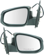 2 Piece Driver and Passenger Side Mirror Assembly Set Electric Adjustment Heated No Memory Chrome Compatible with 2016-2023 Toyota Tacoma With Turn Signal TO1320349 TO1320353 TO1321349 TO1321353