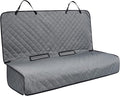 Bench Car Seat Cover Protector - Waterproof, Heavy-Duty and Nonslip Pet Car Seat Cover for Dogs with Universal Size Fits for Vehicles, Trucks & SUVs(Grey)