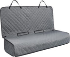 Bench Car Seat Cover Protector - Waterproof, Heavy-Duty and Nonslip Pet Car Seat Cover for Dogs with Universal Size Fits for Vehicles, Trucks & SUVs(Grey)