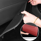 2PCS Car Kick Mat, Anti-Scratch Waterproof Anti-Slip Vehicle Back Seat Protector with Storage Pockets, Automotive Interior Seat Back Covers, Universal for SUV RV Truck (Red)