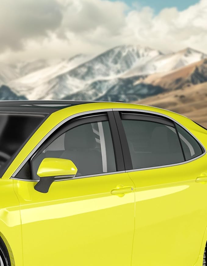 in-Channel Window Rain Guards Fit for Toyota Camry 2018-2024 Extra Durable Rain Guards Side Window Deflectors Vent Visors Vent Shades Exterior Car Accessories Visors - 4 pcs