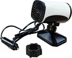 12V 150W Portable Car Heater, Fast Demisting Defroster Car Fan Windshield Defroster, 360° Rotary Auto Heater and Cooler That Plugs into Cigarette Lighter for Sedan SUV (White)