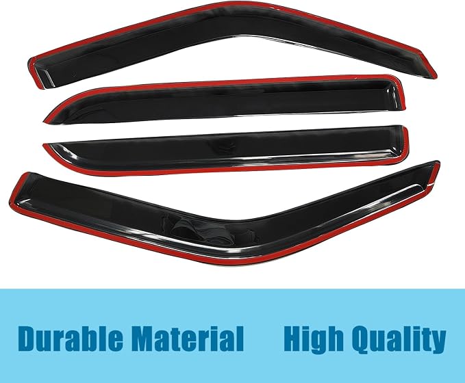 Window Visors Rain Guards for 97-17 Ford Expedition 98-17 Lincoln Navigator | Window Deflectors, Vent Visor, Sun Shades, Window Shields, Dark Smoke, Car Accessories, Tape-on Outside