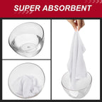 200 Pcs Microfiber Cleaning Cloth 16x16 Inch Microfiber Towels for Car Ultra Absorbent Cleaning Rags Reusable Lint Free Streak Free Detailing Towel for Car Washing Drying Dusting (White)
