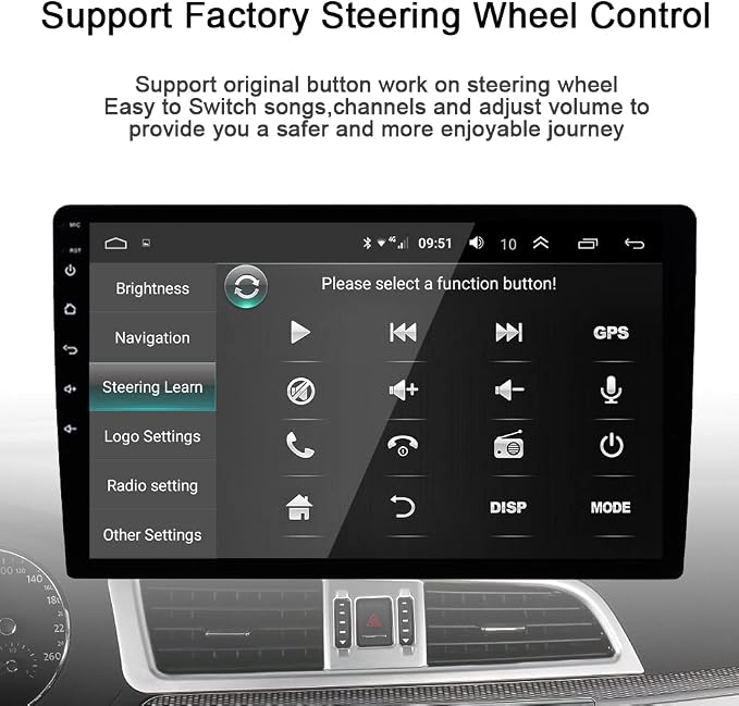 4+64GB for Toyota Yaris Radio 2008 2009 2010 2011Wireless Carplay Android Auto with 9" IPS Touchscreen GPS Navigation for Car Stereo Head Unit Built-in DSP with Free Backup Camera