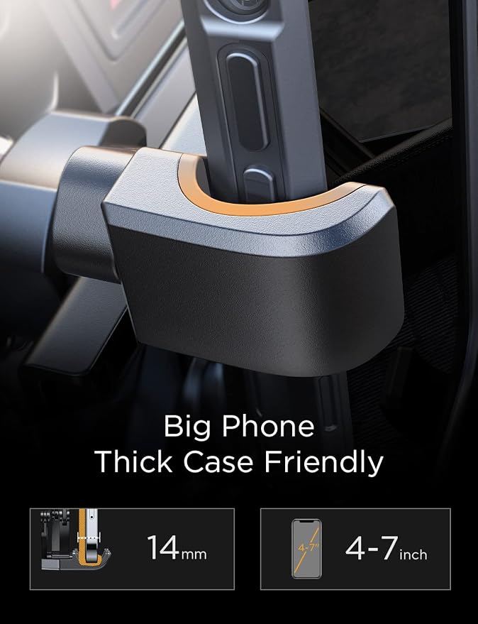 AINOPE Car Vent Phone Mount Holder for iPhone 17 Pro Max Car Mount [Drop-in Grip] Phone Holders for Your Car Air Vent Interior Accessories Gifts for Men for iPhone 17 Pro Max 16 15 14 GalaxyS26,Silver