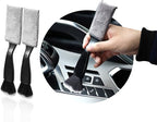 2 PCS Double Head Brush for Car Clean, Soft Auto Interior Duster Detailing Brushes, Universal Vehicle Dashboard Screen, Air Vents, Computer etc Cleaning Tool Accessories (Black)