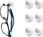 Sunglass Organizer 6 Pack, Glasses Holder & Eyeglass Holder for Eyewear, Sunglasses, Reading Glasses. Sunglass Holder for Home, Office, Car, Driver, Workshop. Glasses Accessories (White)