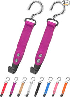 2 Pack Car Hook Holder Leather Headrest Hooks for Purses and Bags,SUS304 Car Hook(Rose Red)