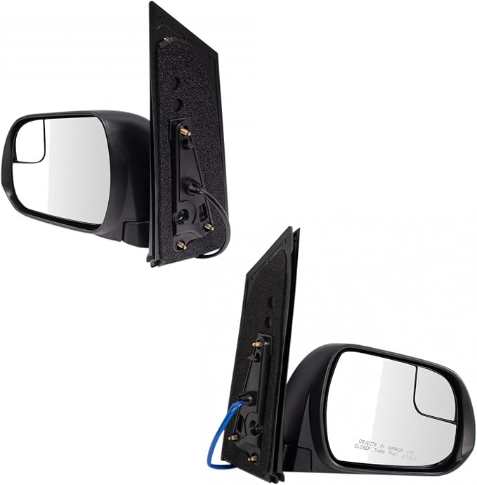 2 Piece Driver and Passenger Side Mirror Assembly Set Electric Adjustment Non-Heated No Memory Textured Compatible with 2015-2018 Toyota Sienna TO1320338 TO1321338
