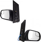 2 Piece Driver and Passenger Side Mirror Assembly Set Electric Adjustment Non-Heated No Memory Textured Compatible with 2015-2018 Toyota Sienna TO1320338 TO1321338