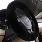 3Pcs/Set Pure Wool Fur Furry Steering Wheel Cover, Soft Fluffy Handbrake Cover Gear Shift Cover for Women Car SUV Truck Australia Sheepskin Accessories