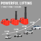 Electric Car Jack 5 Ton/11000lbs 12V Lightweight Hydraulic Car Lift with 6.1-17.7 Inches for SUV Sedan Truck Repair Tools for Tire Change Replacement