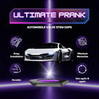Prank Glow in The Dark Valve Stem Caps Prank, Glow in The Dark Car Tire Caps, Little Buddy Valve Cap, Glowing Tire Valve Cap, Luminous Tire Valve Stem 4 Pack (White)