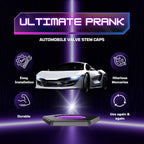 Prank Glow in The Dark Valve Stem Caps Prank, Glow in The Dark Car Tire Caps, Little Buddy Valve Cap, Glowing Tire Valve Cap, Luminous Tire Valve Stem 4 Pack (Glow in The Dark Blue)