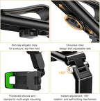 Rotatable and Retractable Car Phone Holder - 1080 Multifunction Sun Visor Universal 360 Rotating Cell Phone Holder Mobile Mount for Vehicle Rear View Mirror