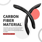 Universal Steering Wheel Cover,Carbon Fiber,3pcs Set(Black) | Clip-On Segmented Fit;Carbon Fiber Look;Fits Most 14-16 in Round or D-Shaped Wheels;Easy Wipe Clean;Non Slip;4 Colors