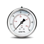 0-60 Psi Glycerin Liquid Filled Low Pressure Gauge, 2.5" Dial Size, 1/4" NPT Back Mount, Stainless Steel Case, for Pool Sand Filter Pump Tire Water Oil Air Pressure Test