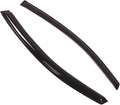 WD2-225 Dark Smoke 2 Pcs Set Window Visor (Outside Mount) Deflector Rain Guard Compatible with 2012-2015 Honda Civic Coupe